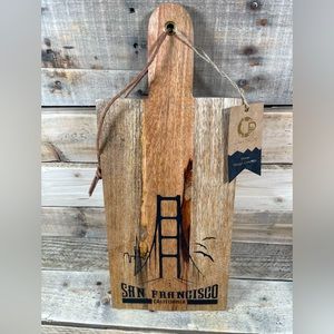 Casa Decor San Francisco California Bridge Branded Wooden Hanging Cutting Board